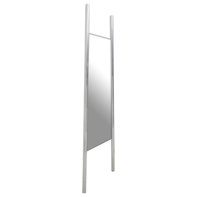 Orsina Genoa Full-Length Floor Mirror | Silver Stainless Steel Frame