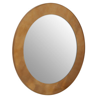 Orsina Grenoble Round Wall Mirror – Brushed Gold Stainless Steel