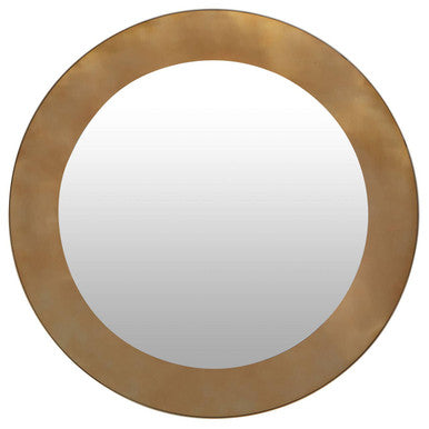 Orsina Grenoble Round Wall Mirror – Brushed Gold Stainless Steel