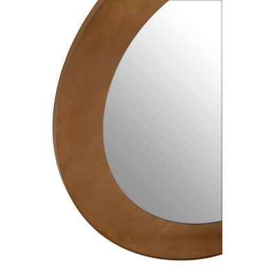 Orsina Grenoble Round Wall Mirror – Brushed Gold Stainless Steel