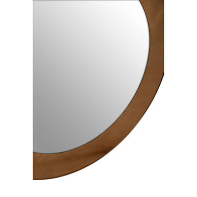 Orsina Grenoble Round Wall Mirror – Brushed Gold Stainless Steel