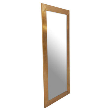 Orsina Grenoble Rectangular Wall Mirror – Brushed Gold Stainless Steel