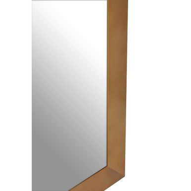Orsina Grenoble Rectangular Wall Mirror – Brushed Gold Stainless Steel
