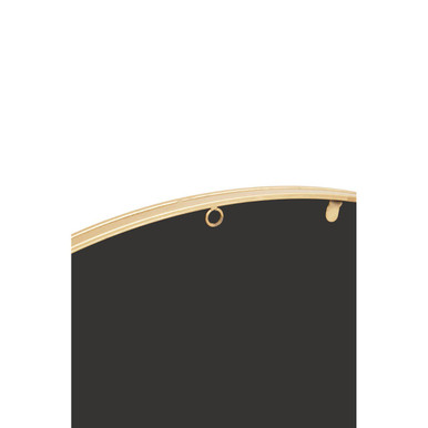 Orsina Descartes Gold Round Wall Mirror | Geometric Metal Frame