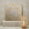Orsina Descartes Gold Square Wall Mirror – Geometric Metal Frame