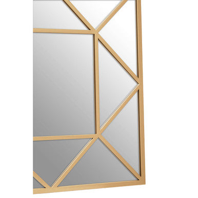 Orsina Descartes Gold Square Wall Mirror – Geometric Metal Frame