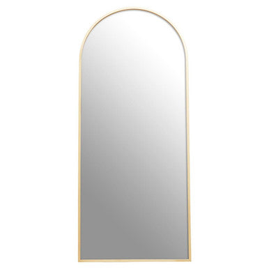 Orsina Descartes Arched Gold Wall Mirror | Modern Metal Frame