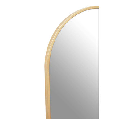 Orsina Descartes Arched Gold Wall Mirror | Modern Metal Frame