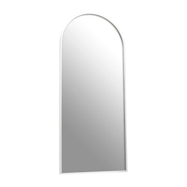 Orsina Descartes Arched Silver Wall Mirror | Slim Metal Frame