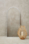 Orsina Descartes Arched Silver Wall Mirror | Slim Metal Frame