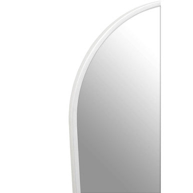 Orsina Descartes Arched Silver Wall Mirror | Slim Metal Frame