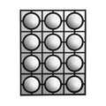 Orsina Telese Black Decorative Wall Mirror | Geometric Lattice Design