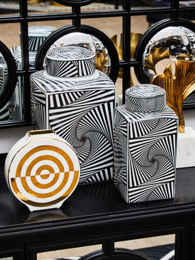 Orsina Telese Black Decorative Wall Mirror | Geometric Lattice Design