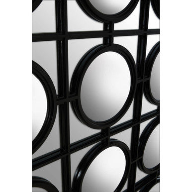 Orsina Telese Black Decorative Wall Mirror | Geometric Lattice Design