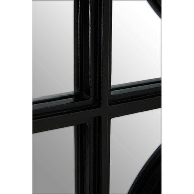 Orsina Telese Black Decorative Wall Mirror | Geometric Lattice Design