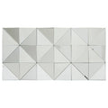 Orsina Taranto 3D Wall Mirror – Silver Geometric Rectangular Mirror