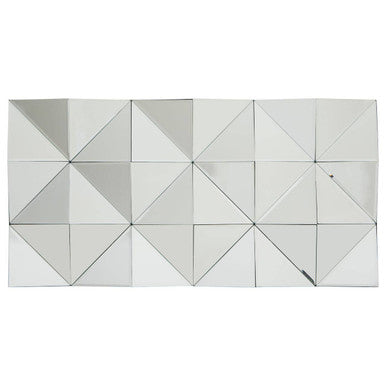 Orsina Taranto 3D Wall Mirror – Silver Geometric Rectangular Mirror