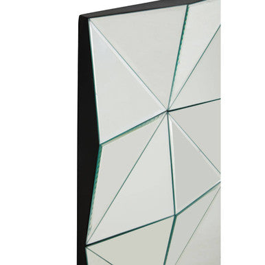 Orsina Taranto 3D Wall Mirror – Silver Geometric Rectangular Mirror