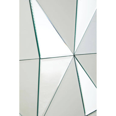 Orsina Taranto 3D Wall Mirror – Silver Geometric Rectangular Mirror
