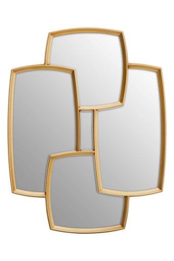 Orsina Terni Gold Wall Mirror – Modern Geometric Overlapping Rectangles