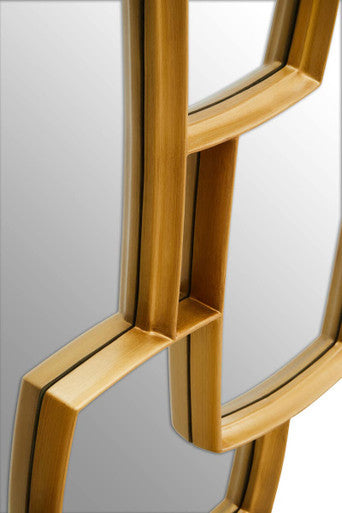 Orsina Terni Gold Wall Mirror – Modern Geometric Overlapping Rectangles