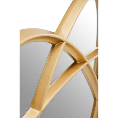 Orsina Terni Gold Wall Mirror – Triple Overlapping Oval Sculptural Design