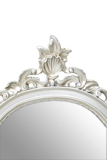 Orsina Teramo Silver Wall Mirror | Neoclassical Rectangular Frame