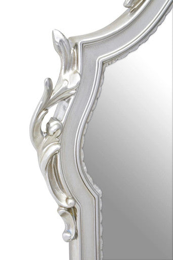 Orsina Teramo Silver Wall Mirror | Neoclassical Rectangular Frame