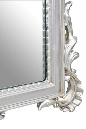 Orsina Teramo Silver Wall Mirror | Neoclassical Rectangular Frame
