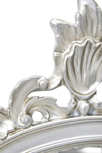 Orsina Teramo Silver Wall Mirror | Neoclassical Rectangular Frame