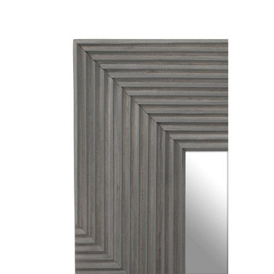 Orsina Suar Grey Wash Mango Wood Square Wall Mirror – 24 Inch