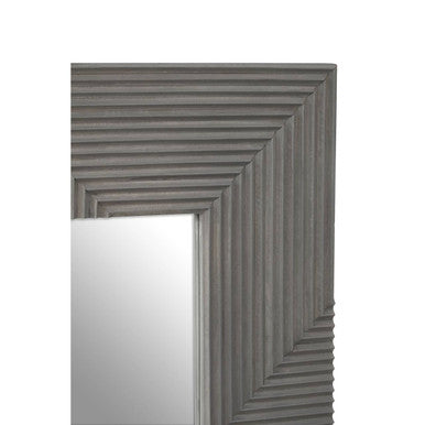 Orsina Suar Grey Wash Mango Wood Square Wall Mirror – 24 Inch