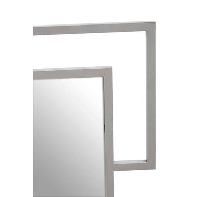 Orsina Allure Small Wall Mirror | Silver Stainless Steel Accent