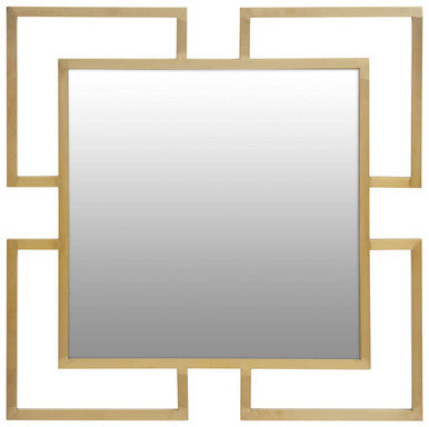 Orsina Allure Small Wall Mirror | Brushed Gold Stainless Steel