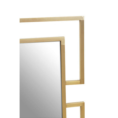 Orsina Allure Small Wall Mirror | Brushed Gold Stainless Steel