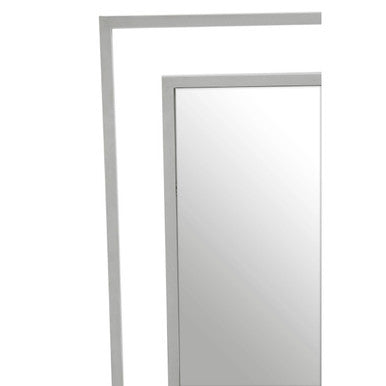 Orsina Allure Large Silver Wall Mirror | Polished Stainless Steel Frame