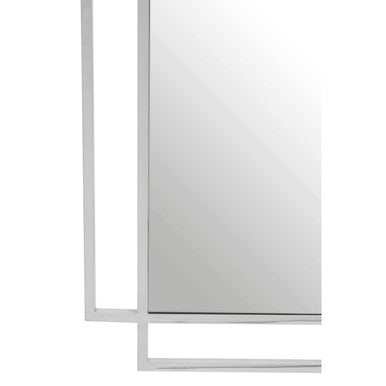 Orsina Allure Large Silver Wall Mirror | Polished Stainless Steel Frame