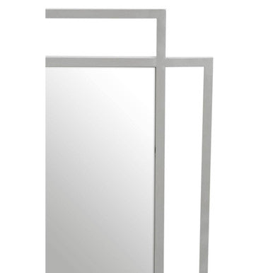 Orsina Allure Large Silver Wall Mirror | Polished Stainless Steel Frame