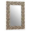 Orsina Palu Black Wall Mirror – Shell Inlay Geometric Resin Frame