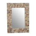 Orsina Palu Natural Shell Wall Mirror | Rectangular Coastal Decor