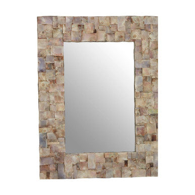 Orsina Palu Natural Shell Wall Mirror | Rectangular Coastal Decor