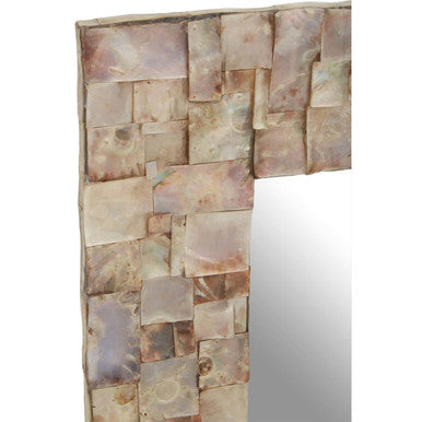 Orsina Palu Natural Shell Wall Mirror | Rectangular Coastal Decor