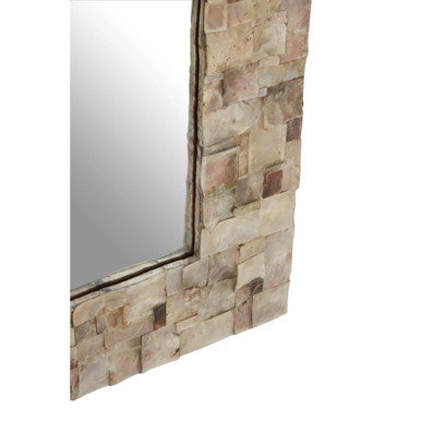 Orsina Palu Natural Shell Wall Mirror | Rectangular Coastal Decor