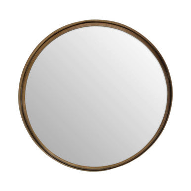 Orsina Leonov Small Round Wall Mirror – Hammered Gold Finish Metal