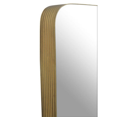 Orsina Ella Gold Wall Mirror – Rectangular Metal Frame with Rounded Corners