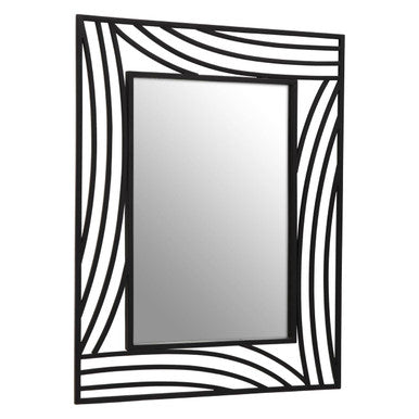 Orsina Logan Black Wall Mirror – Modern Curved Minimalist Design