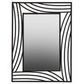 Orsina Logan Black Wall Mirror – Modern Curved Minimalist Design