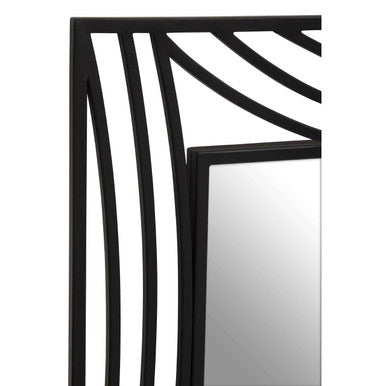 Orsina Logan Black Wall Mirror – Modern Curved Minimalist Design