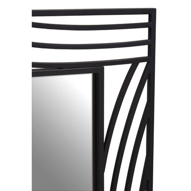 Orsina Logan Black Wall Mirror – Modern Curved Minimalist Design