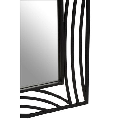 Orsina Logan Black Wall Mirror – Modern Curved Minimalist Design